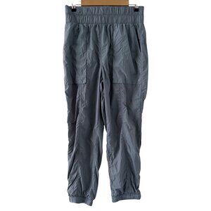 Fabletics Gray Lightweight Jogger Pants Sz M? Adjustable Drawstring /Zippered An